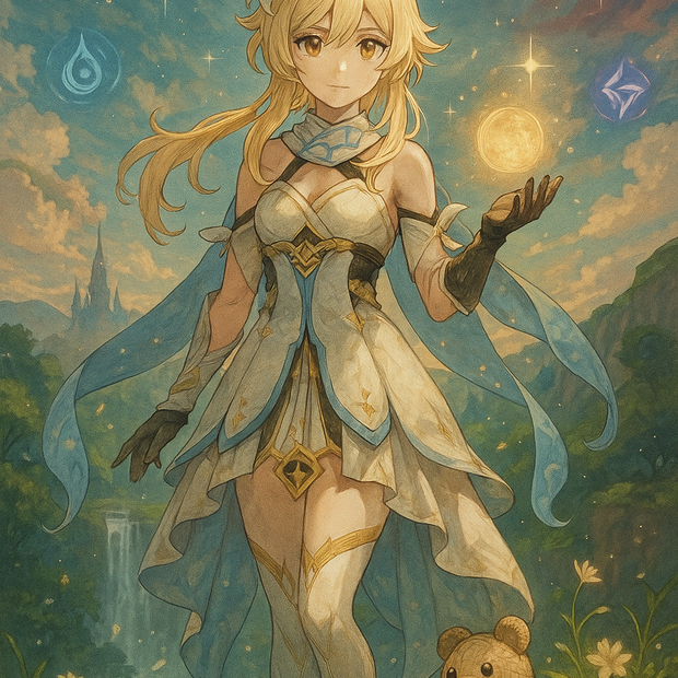 "Lumine of Teyvat: Celestia’s Chosen Case (IPHONE 16)
