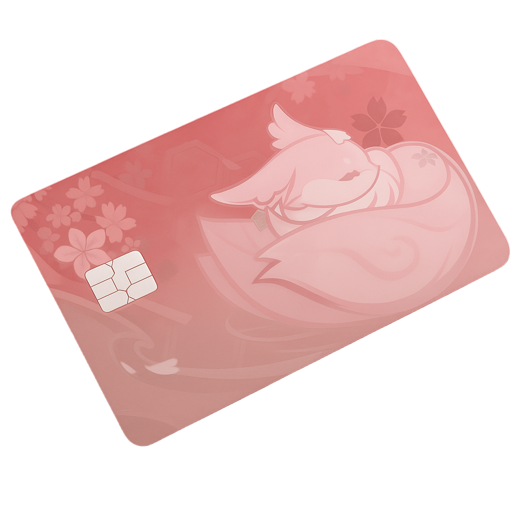 ✨ Yae Miko Sakura Glow Debit Card Skin