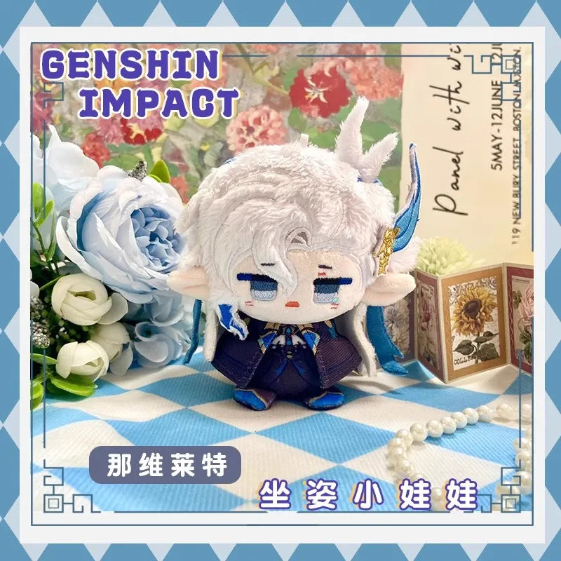 ✨ Genshin Impact Mini Plush Sitting Dolls – Chibi Character Collection