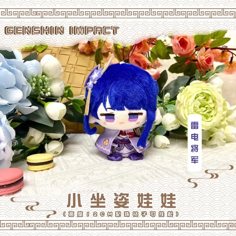✨ Genshin Impact Mini Plush Sitting Dolls – Chibi Character Collection