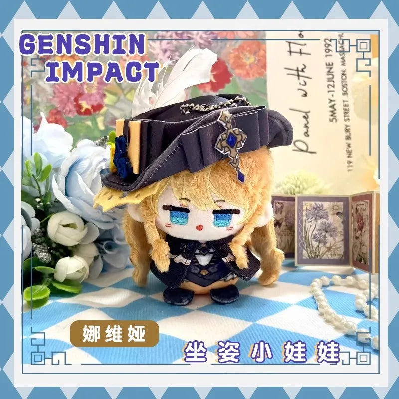 ✨ Genshin Impact Mini Plush Sitting Dolls – Chibi Character Collection