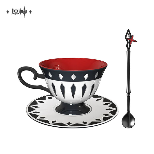 Fatui Teacup Set – Arlecchino's Elegance in Porcelain
