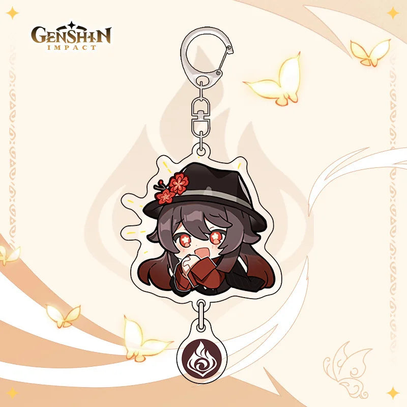 Hu Tao Keychain Set 🔥 | 6x Expressions of Pure Chaos