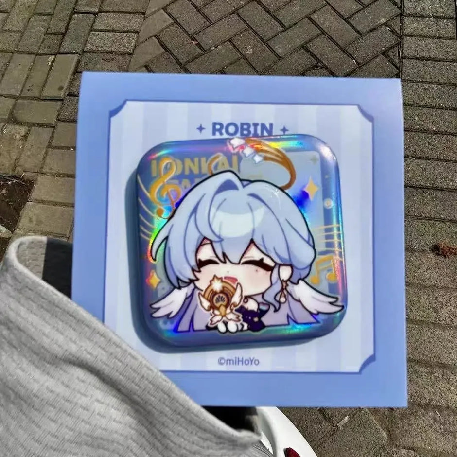 Chibi Harmony" – Honkai Star Rail Robin & Aventurine Badge Set