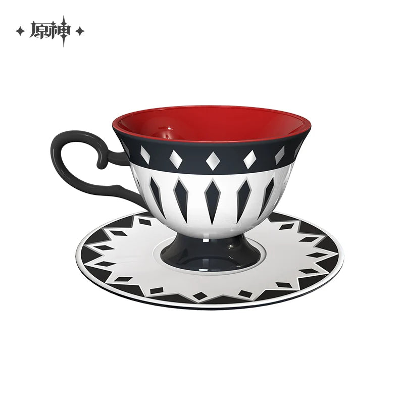 Fatui Teacup Set – Arlecchino's Elegance in Porcelain