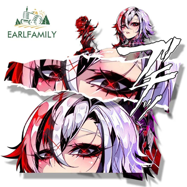 🔥 Arlecchino Manga Tear Sticker – Bold Genshin Impact Vinyl Decal for Adults