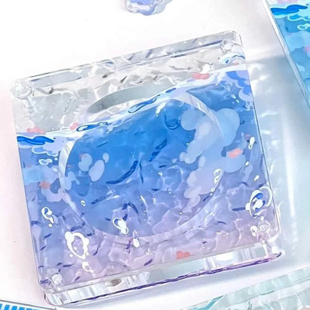 Anime Badge Storage Box Acrylic Cartoon Emblem Display Receive Love and Deepspace Honkai Star Rail Genshin Impact Cosplay