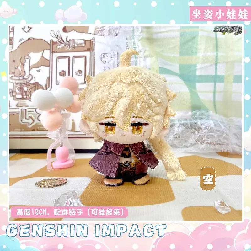 ✨ Genshin Impact Mini Plush Sitting Dolls – Chibi Character Collection