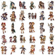 🌈 Genshin Impact Sticker Pack – 50+ Adorable Chibi Characters!
