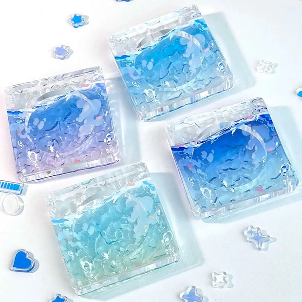 Anime Badge Storage Box Acrylic Cartoon Emblem Display Receive Love and Deepspace Honkai Star Rail Genshin Impact Cosplay
