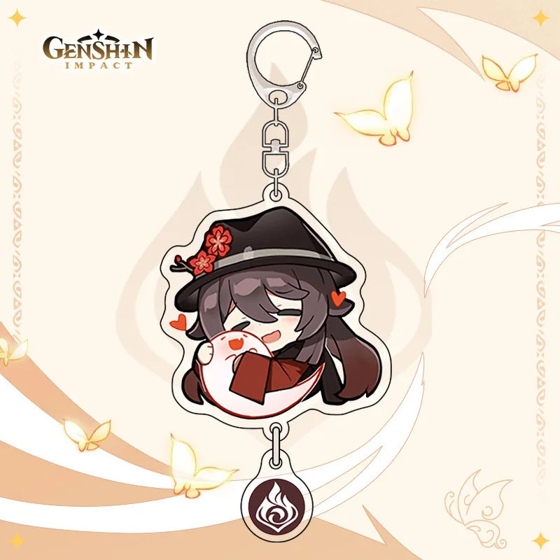 Hu Tao Keychain Set 🔥 | 6x Expressions of Pure Chaos