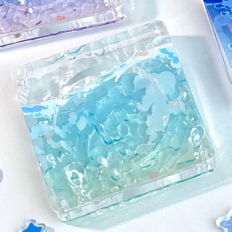Anime Badge Storage Box Acrylic Cartoon Emblem Display Receive Love and Deepspace Honkai Star Rail Genshin Impact Cosplay