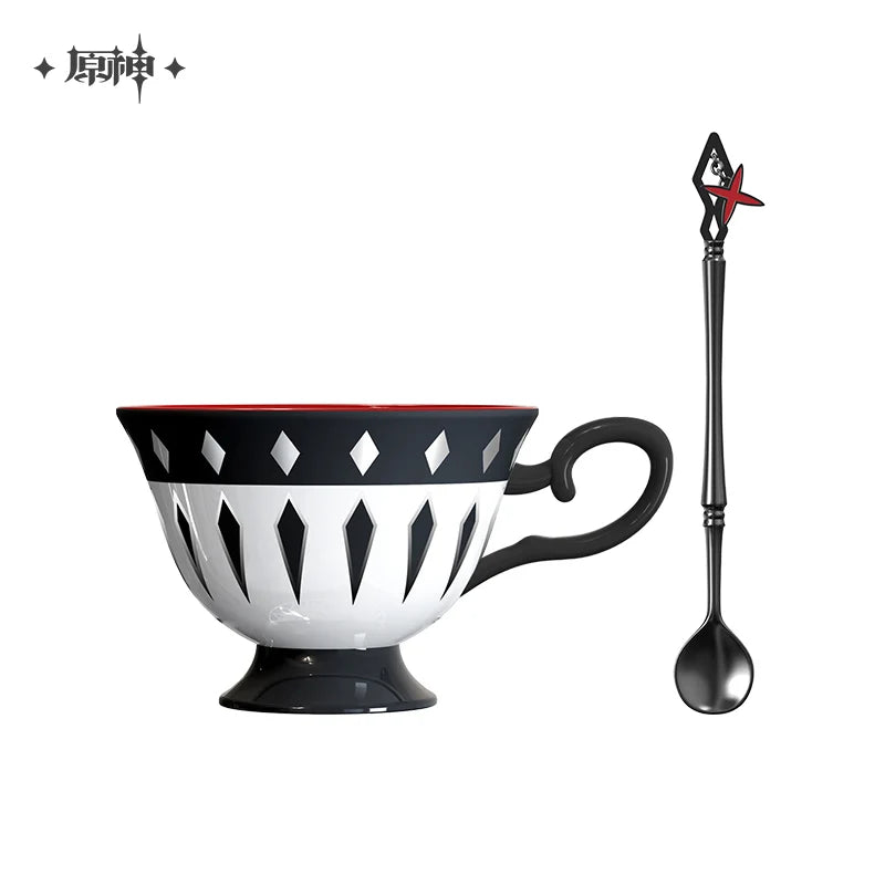 Fatui Teacup Set – Arlecchino's Elegance in Porcelain