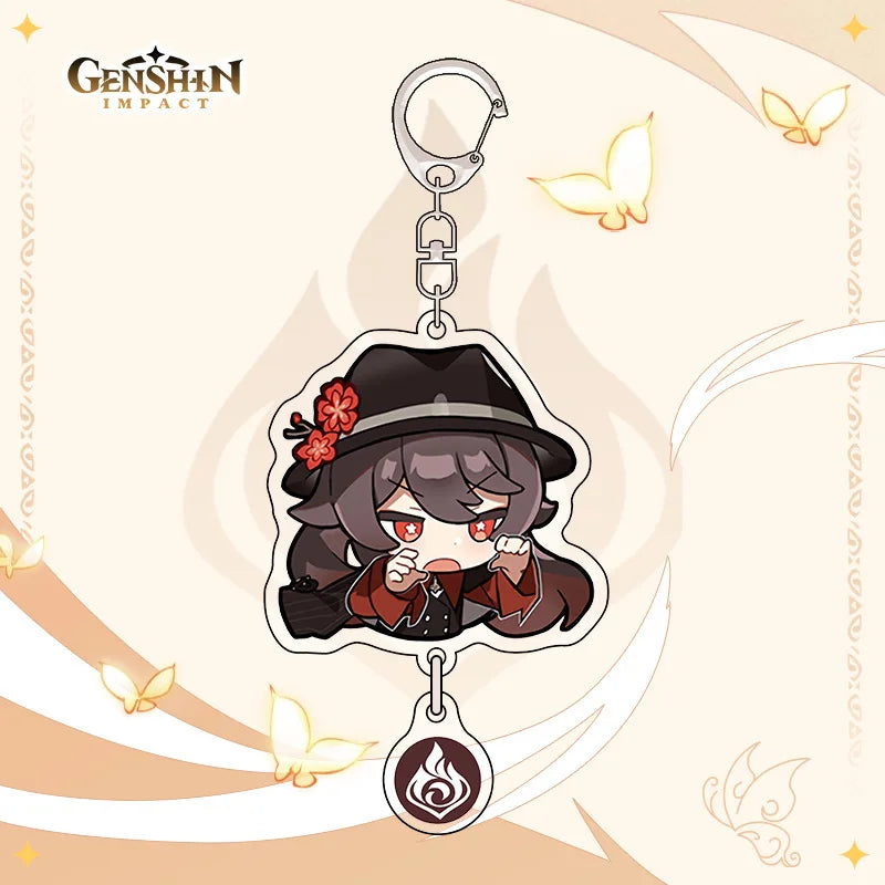 Hu Tao Keychain Set 🔥 | 6x Expressions of Pure Chaos