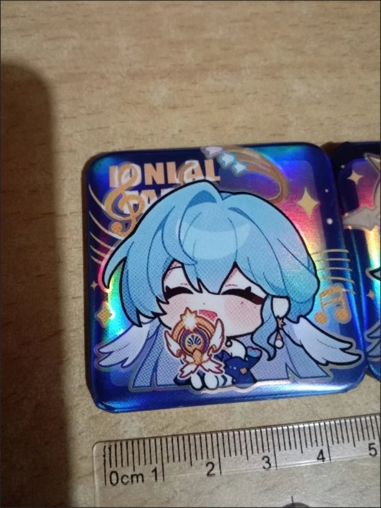 Chibi Harmony" – Honkai Star Rail Robin & Aventurine Badge Set