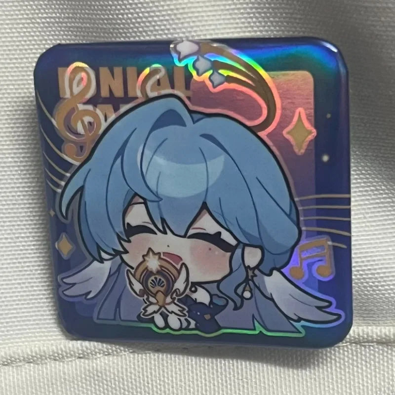 Chibi Harmony" – Honkai Star Rail Robin & Aventurine Badge Set