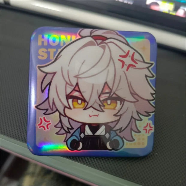 Chibi Harmony" – Honkai Star Rail Robin & Aventurine Badge Set