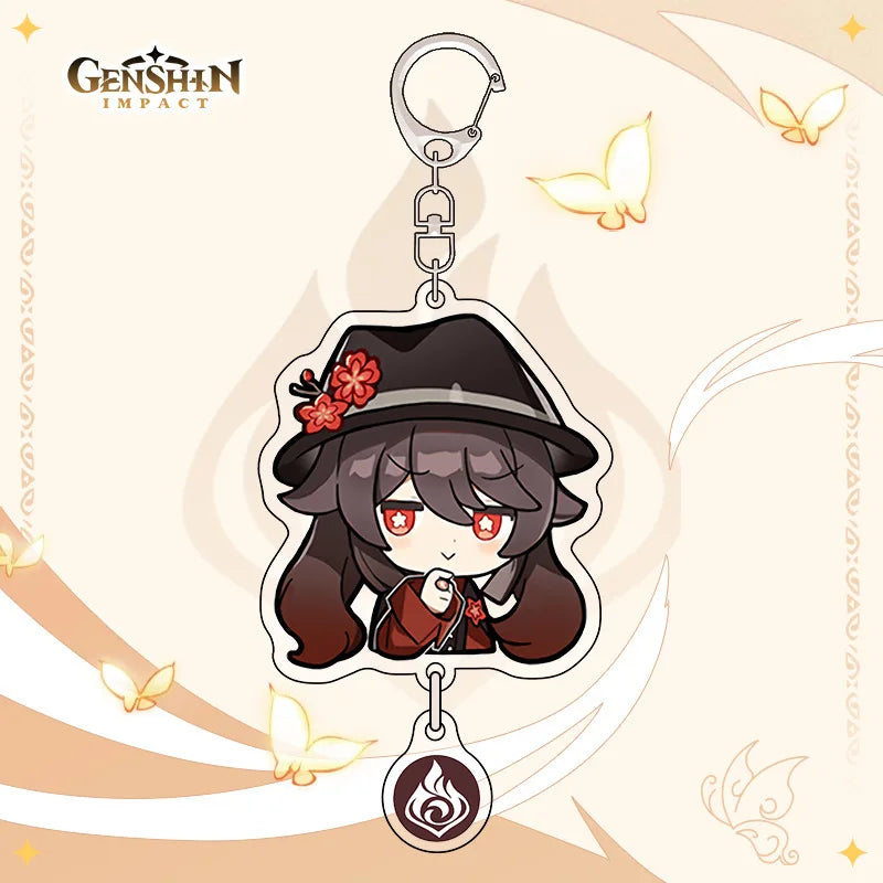 Hu Tao Keychain Set 🔥 | 6x Expressions of Pure Chaos
