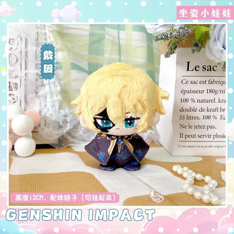 ✨ Genshin Impact Mini Plush Sitting Dolls – Chibi Character Collection