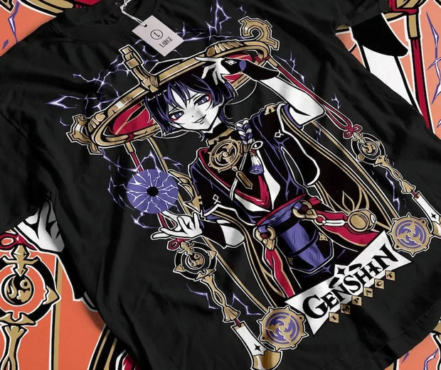 Electro Rebellion: Scaramouche Genshin Shirt