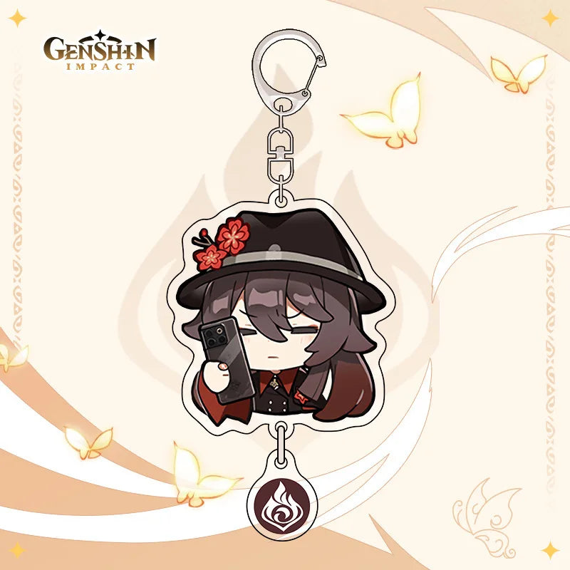 Hu Tao Keychain Set 🔥 | 6x Expressions of Pure Chaos