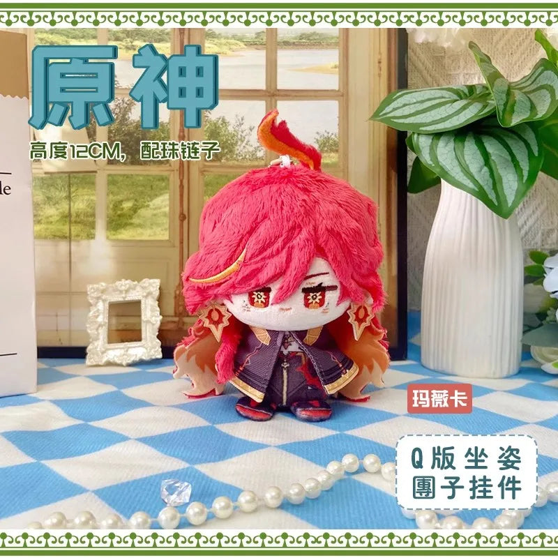 ✨ Genshin Impact Mini Plush Sitting Dolls – Chibi Character Collection