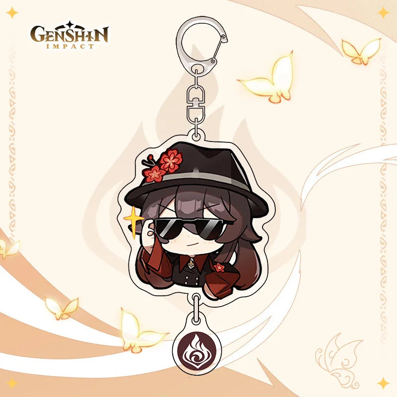 Hu Tao Keychain Set 🔥 | 6x Expressions of Pure Chaos