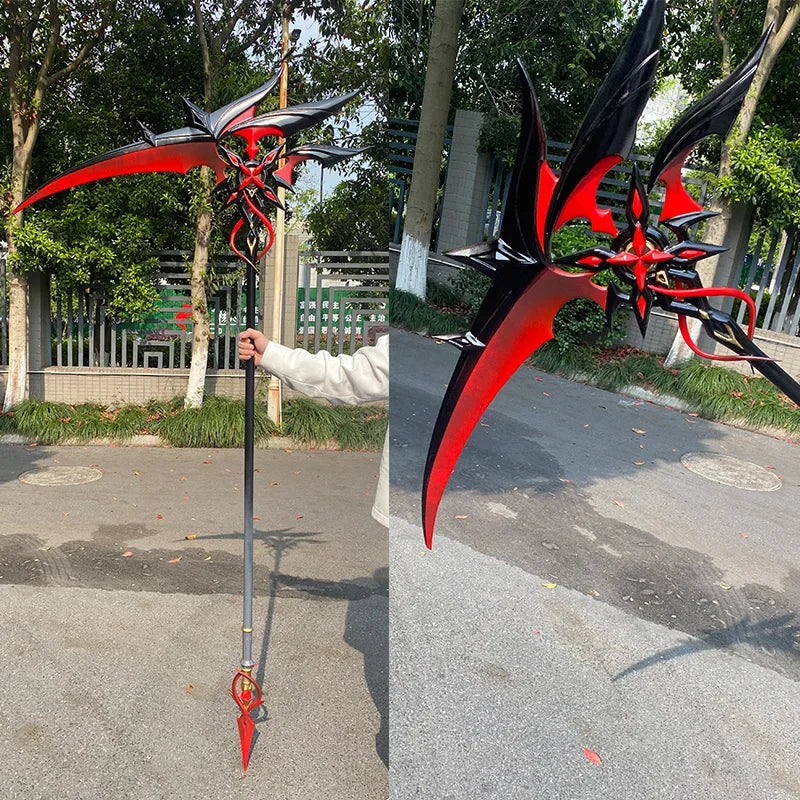 Crimson Moon's Semblance – Arlecchino Scythe Cosplay Weapon