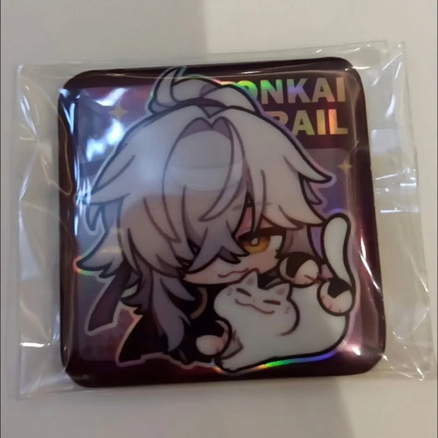 Chibi Harmony" – Honkai Star Rail Robin & Aventurine Badge Set