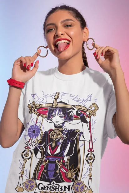 Electro Rebellion: Scaramouche Genshin Shirt