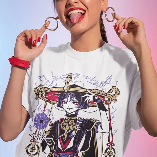Electro Rebellion: Scaramouche Genshin Shirt