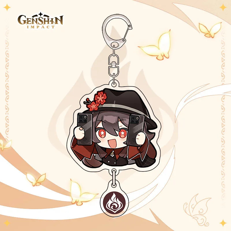 Hu Tao Keychain Set 🔥 | 6x Expressions of Pure Chaos