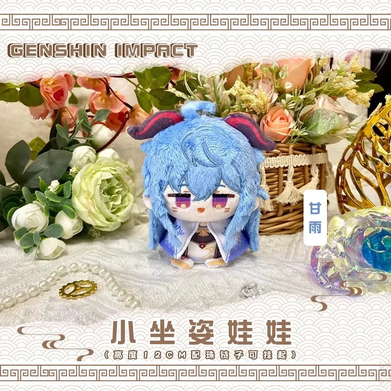 ✨ Genshin Impact Mini Plush Sitting Dolls – Chibi Character Collection