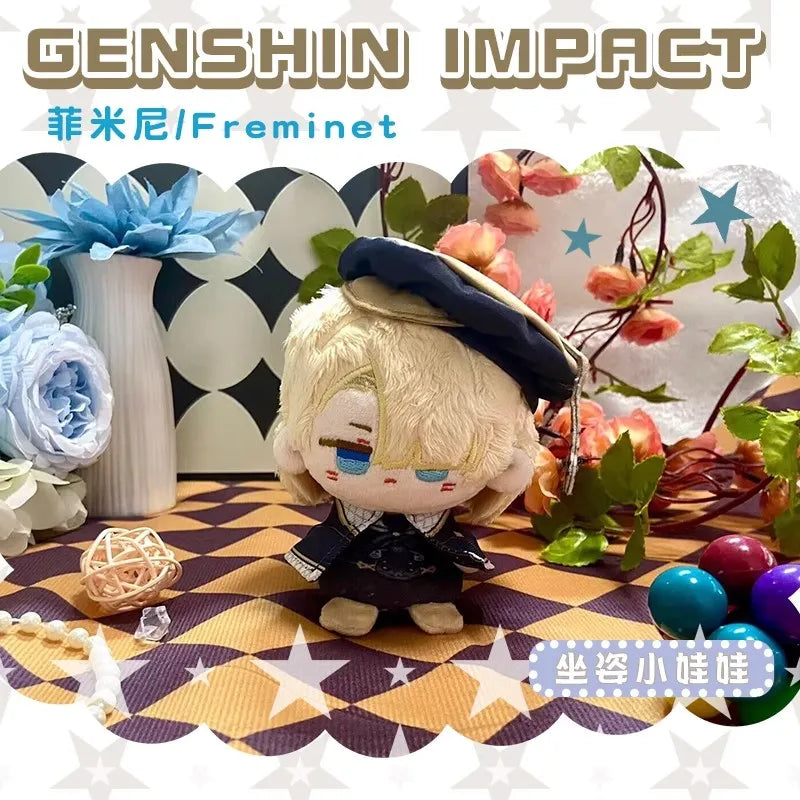 ✨ Genshin Impact Mini Plush Sitting Dolls – Chibi Character Collection
