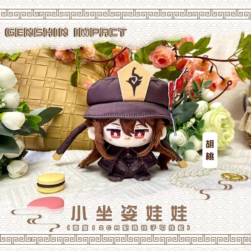 ✨ Genshin Impact Mini Plush Sitting Dolls – Chibi Character Collection